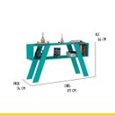 Ver imagem 2 de Aparador para Cantinho do Café 119 X 66 X 34 Cm Detroit Mdp Azul Turquesa - Clicklar