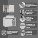 Ver imagem 6 de Conjunto Gabinete Banheiro Virtus 60cm - Gabinete + Cuba + Espelheira Branco Inteiro