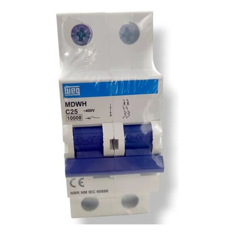 Minidisjuntor Weg Mdwh-C25-2 25A 2 Polos