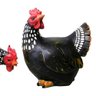 Conjunto com 2 Estatuetas de Galinha Carijó - 10x9 cm - 3
