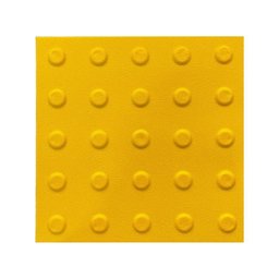 Kit 10 Piso Tátil Alerta Amarelo Texturizado Pvc 25x25cm - 1