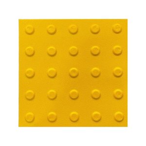 Kit 10 Piso Tátil Alerta Amarelo Texturizado Pvc 25x25cm