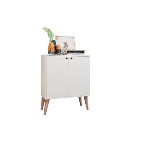 Aparador Buffet Retro Equador 2 Portas Branco Casa Moderna