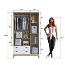 Ver imagem 4 de Guarda Roupas Infantil 3 Portas e 2 Gavetas Itapuã com Branco Completa Móveis