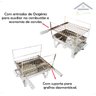 Churrasqueira Carvão Inox Bancada Pequena Churrasco Mesa Top - 3