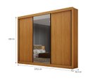 Ver imagem 3 de Guarda Roupa Casal com Espelho 3 Portas Milano - Arbo Design