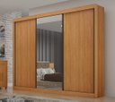 Ver imagem 1 de Guarda Roupa Casal com Espelho 3 Portas Milano - Arbo Design