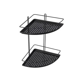Porta Shampoo de Canto Duplo com Fundo Plástico - Stolf Preto