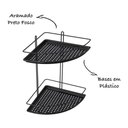 Ver imagem 3 de Porta Shampoo de Canto Duplo com Fundo Plástico - Stolf Preto