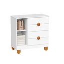 Ver imagem 3 de Cômoda Sapateira e Guarda Roupa Apolo 4 Gavetas MDF Branco Fosco Reller Móveis