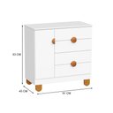 Ver imagem 6 de Cômoda Sapateira e Guarda Roupa Apolo 4 Gavetas MDF Branco Fosco Reller Móveis