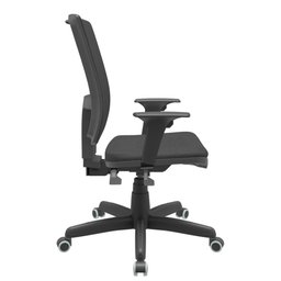 Cadeira Presidente Brizza Tela Ergonômica Para Escritório Regulagem Altura Back System NR17 Preta - 6