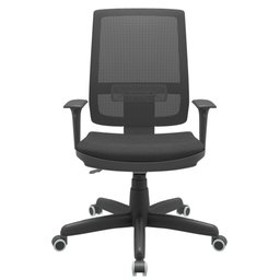 Cadeira Presidente Brizza Tela Ergonômica Para Escritório Regulagem Altura Back System NR17 Preta - 4