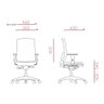 Cadeira Presidente Brizza Tela Ergonômica Para Escritório Regulagem Altura Back System NR17 Preta - 7