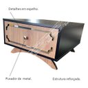 Ver imagem 2 de Base Gaveta Cabeceira em Mdf com Detalhe Espelhado