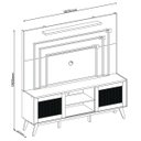 Ver imagem 4 de Estante para TV de até 65 Polegadas 2 Portas Tela Sintética Ethios Cobre/Off White - Casa Giulia