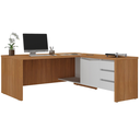 Ver imagem 1 de Mesa em L para Escritório México Freijó Branco