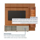 Ver mais imagens de Conjunto Painel Dominus + Rack Dux + Cristaleira Rack Off White/Naturalle Mavaular
