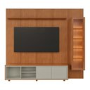Ver imagem 2 de Conjunto Painel Dominus + Rack Dux + Cristaleira Rack Off White/Naturalle Mavaular