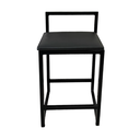 Ver imagem 2 de Banqueta Baixa Quadrada para Cozinha Bar Balcão:preto