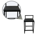 Ver imagem 3 de Banqueta Baixa Quadrada para Cozinha Bar Balcão:preto