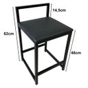 Ver imagem 4 de Banqueta Baixa Quadrada para Cozinha Bar Balcão:preto