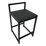 Banqueta Baixa Quadrada para Cozinha Bar Balcão:preto - 1