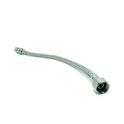 Engate Mangueira Flexível Trançado Aço Inox 40cm Quente Fria - 1 Engate Mangueira Flexível Trançado Aço Inox 40cm Quente Fria - 1