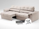 Ver imagem 5 de Sofá com Carregador Usb e Molas no Assento Retrátil Reclinável Mimo 2,00m Velosuede Areia - Netsofas