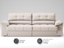 Ver imagem 3 de Sofá com Carregador Usb e Molas no Assento Retrátil Reclinável Mimo 2,00m Velosuede Areia - Netsofas