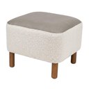 Ver imagem 1 de Puff Decorativo Verso 45x51 cm Pes Madeira Boucle e Courino Tce 1010 Tcs 726 Moll