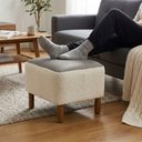 Ver imagem 7 de Puff Decorativo Verso 45x51 cm Pes Madeira Boucle e Courino Tce 1010 Tcs 726 Moll