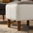 Ver imagem 6 de Puff Decorativo Verso 45x51 cm Pes Madeira Boucle e Courino Tce 1010 Tcs 726 Moll