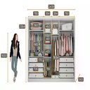 Ver imagem 4 de Guarda Roupa Rizon 6 Portas 8 Gavetas 1 Espelho Cor:branco