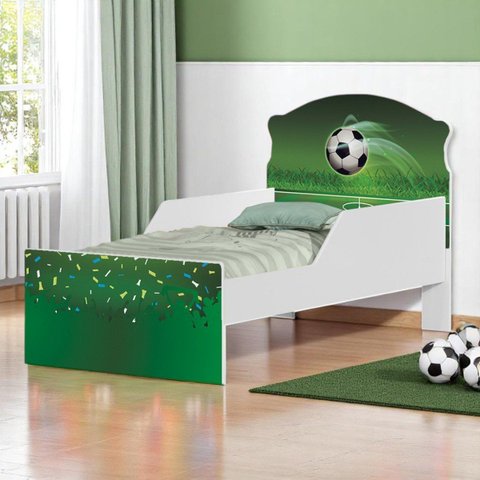 Cama Infantil Futebol com Colchão Mini Cama