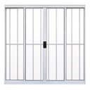 Ver imagem 1 de Janela de Alumínio Branco Vitro de Correr 4 Folhas Com Grade Hale Esquadrias - 1.20 (L) X 1.00 (A)