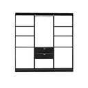 Ver imagem 3 de Guarda-Roupas Closet Modulado Alasca One 180cm 3 Peças com 2 Gavetas e Cabideiros Preto Touch