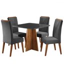 Ver imagem 2 de Mesa de Jantar 4 Lugares Street com Vidro Mel/cinza/grafite - Viero Móveis