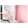 Papel de Parede Grosso Realista 3D Adesivo Espuma Desenho Tijolo Rosa Quarto Menina A Prova D'água - 2