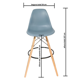 Banqueta Alta Charles Eames Eiffel 133bpp:azul/1 - 5