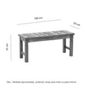 Ver imagem 2 de Banco Ripado 1m Madeira Maciça Pátina