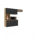 Ver imagem 4 de Cozinha Compacta Carol 6 Portas 1 Gaveta MDF-MDP 163cm Grafite Aramóveis
