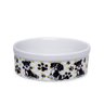 Kit Comedouro e Bebedouro de Porcelana 600ml Patinhas Cachorro - 2