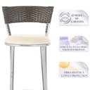 Ver imagem 3 de Kit Banqueta Bistro para Bar, Cozinha, Balcão em Alumínio e Fibra Tc Zanutto 6 Unidades Argila