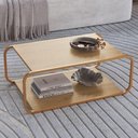 Ver imagem 2 de Mesa de Centro Luna 80 Cm Pes Metalicos Hanover Dourado Artesano
