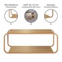 Ver imagem 4 de Mesa de Centro Luna 80 Cm Pes Metalicos Hanover Dourado Artesano