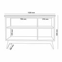 Ver imagem 4 de Balcão Aparador Buffet Absoluto 3 Portas com Pés de Madeira Retrô Preto/Nature J&A