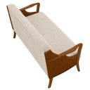 Ver imagem 6 de Poltrona Namoradeira 2 Lugares 135cm Capitonê Lapa M22 PU Camel/Linho Cru - Mpozenato