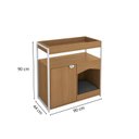 Ver imagem 3 de Aparador 1 Porta e Cama Pet Canela/Branco