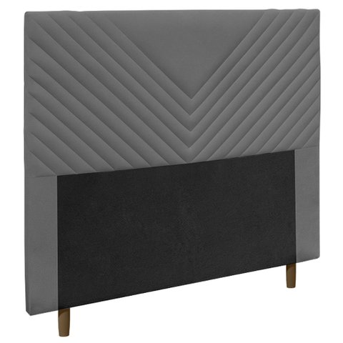 Cabeceira Cama Box Casal Viena 140cm Suede Cinza - Abmaza